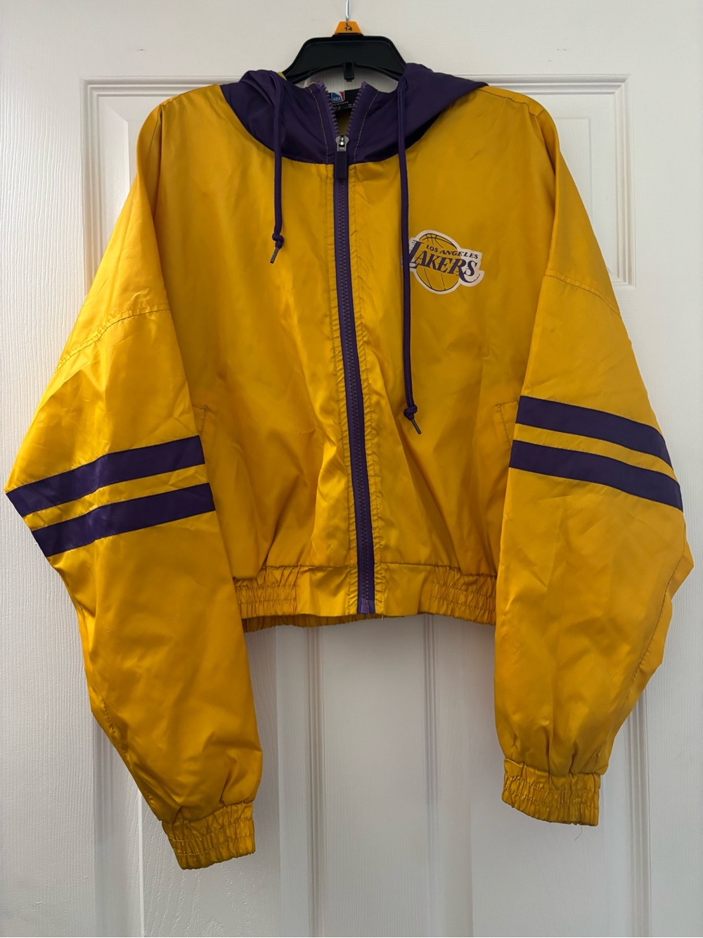 NBA Los Angeles Lakers Yellow & Purple Hooded Puffer Jacket